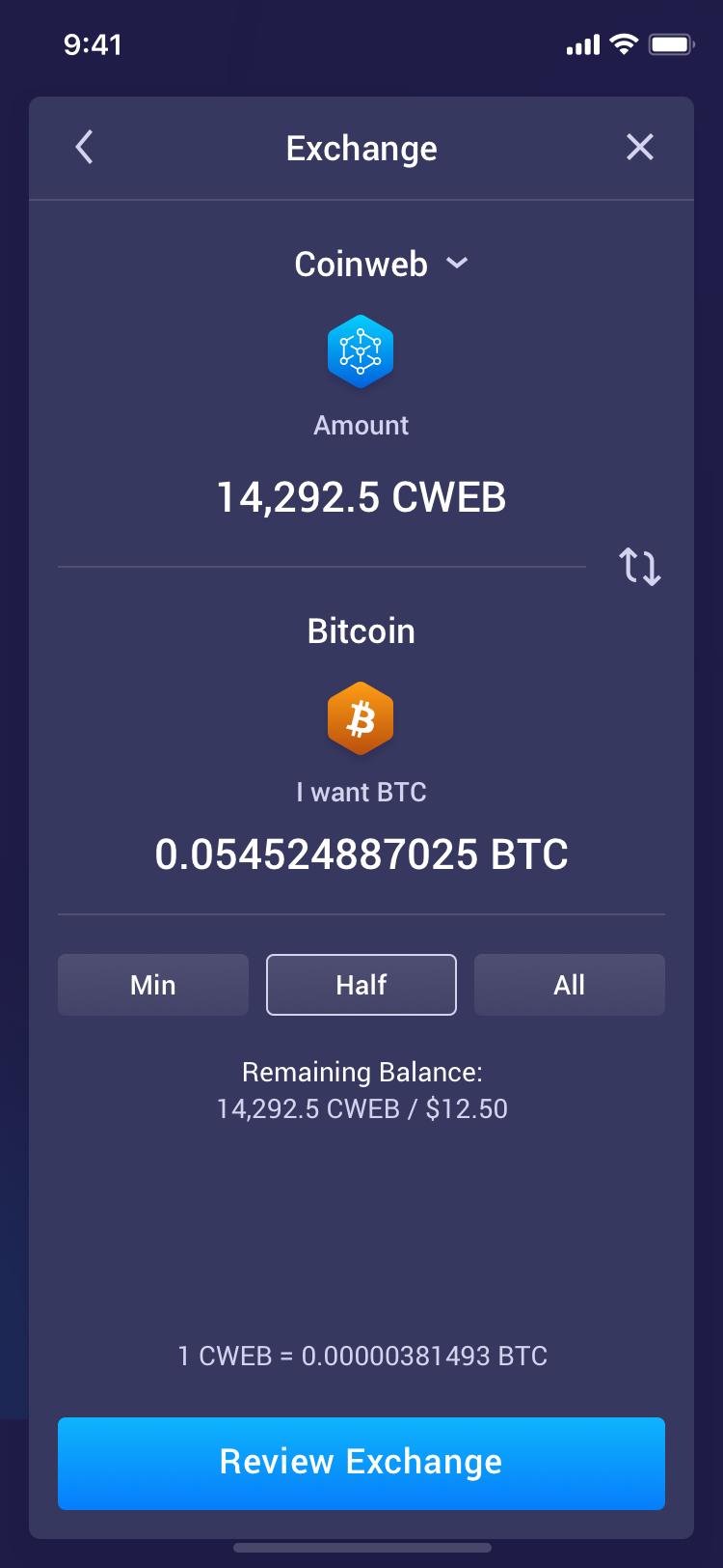 Coinweb wallet